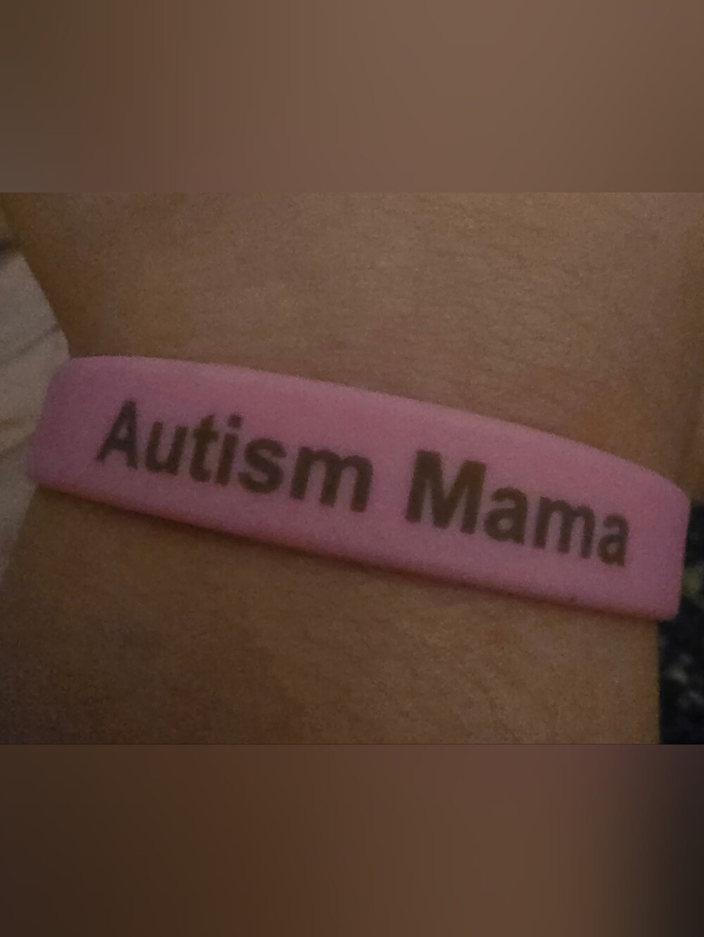 'Autism Mama' Pink Silicone Bracelet